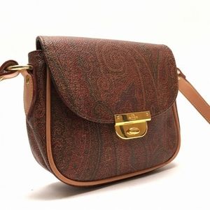 Etro Paisley Canvas and Leather Mini Crossbody Bag